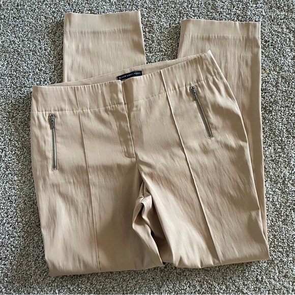 🚨Chico’s Black Label Pleated Trouser Pants Women’s M (10) Tan Slacks Office Work - Picture 7 of 14